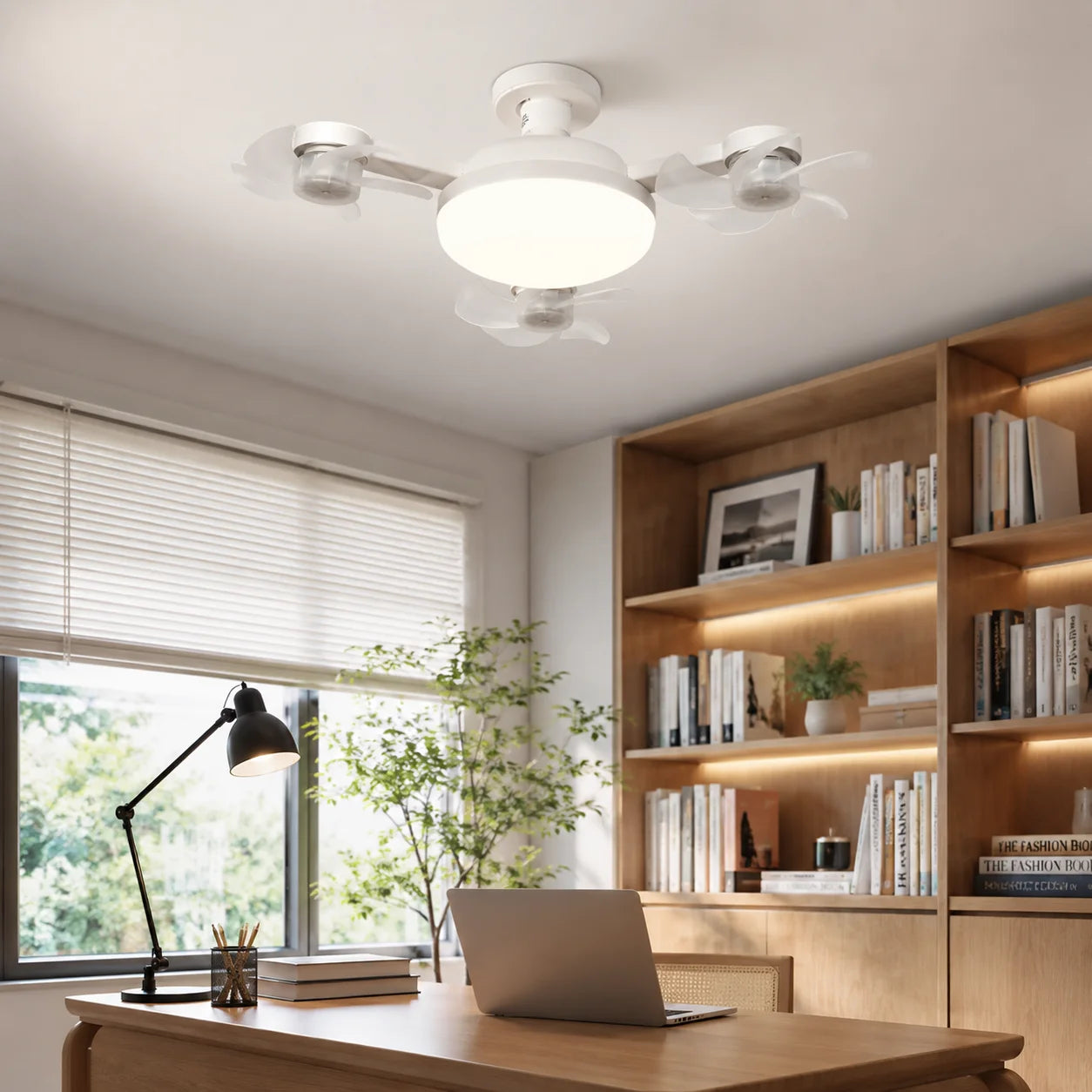 Ceiling Fan Light Remote Control Adjustment Wind Speed Timer 3 Color Modes Bedroom Decorat